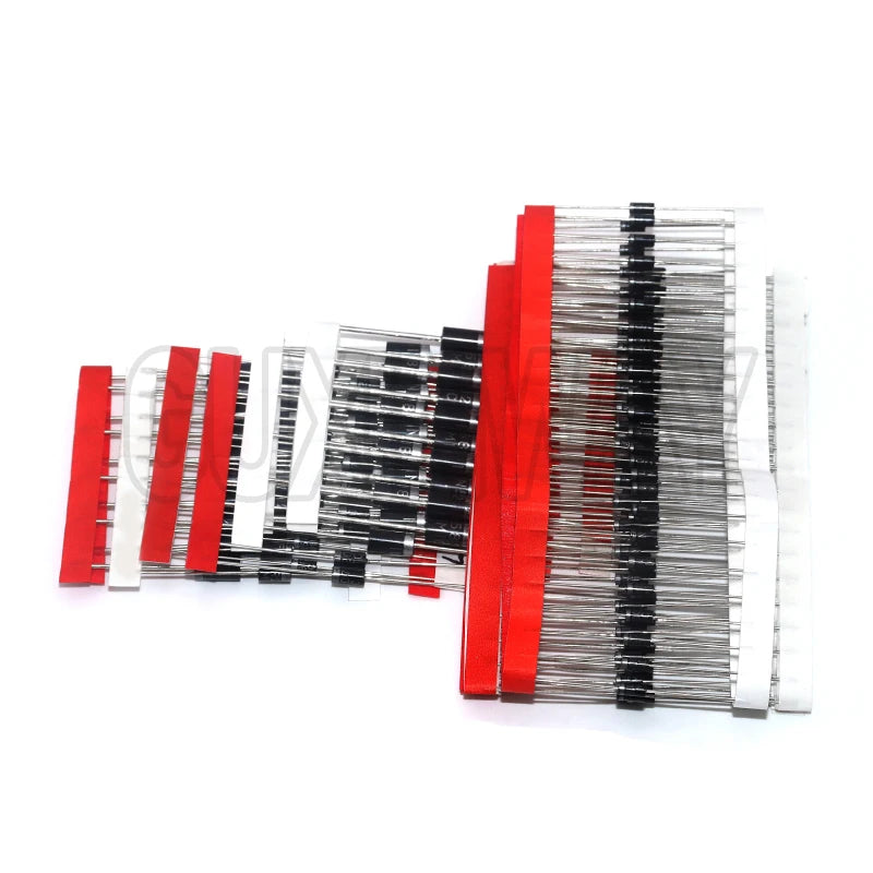 350PCS/box Diodes Kit 1N4001 1N4007 1N4148 RL207 UF4007 FR107 207 14Values Rectifier/Fast Recovery/Schottky/Switching Diode Set