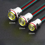 16 19mm Metal Pushbutton Switch High Current 10A Outdoor IP68 Self-Locking Reset Waterproof Start Power Button