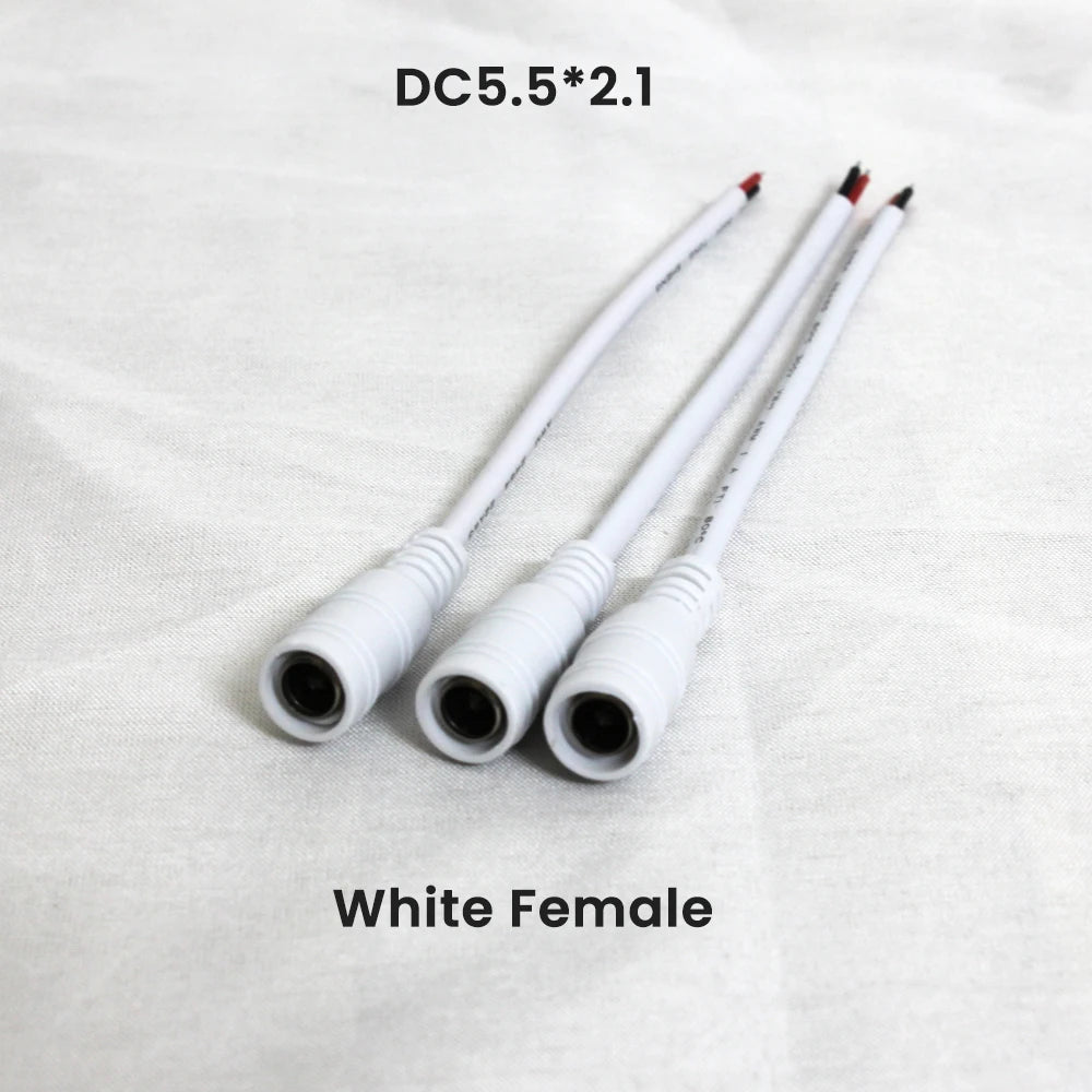 22AWG DC Connector 5.5x2.1mm Male/Female Power Cable Jack 15cm 5-12V Power Adapter Extension Wire For LED Strip Light CCTV