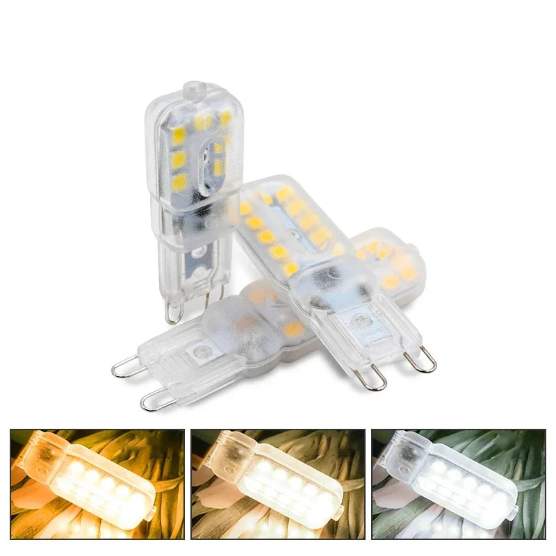 10pcs/lot G9 LED Light Bulb 220V 3W 5W 7W Cold/Warm/Natural White Spotlight for Crystal Chandelier Replace Halogen Lamp Lighting