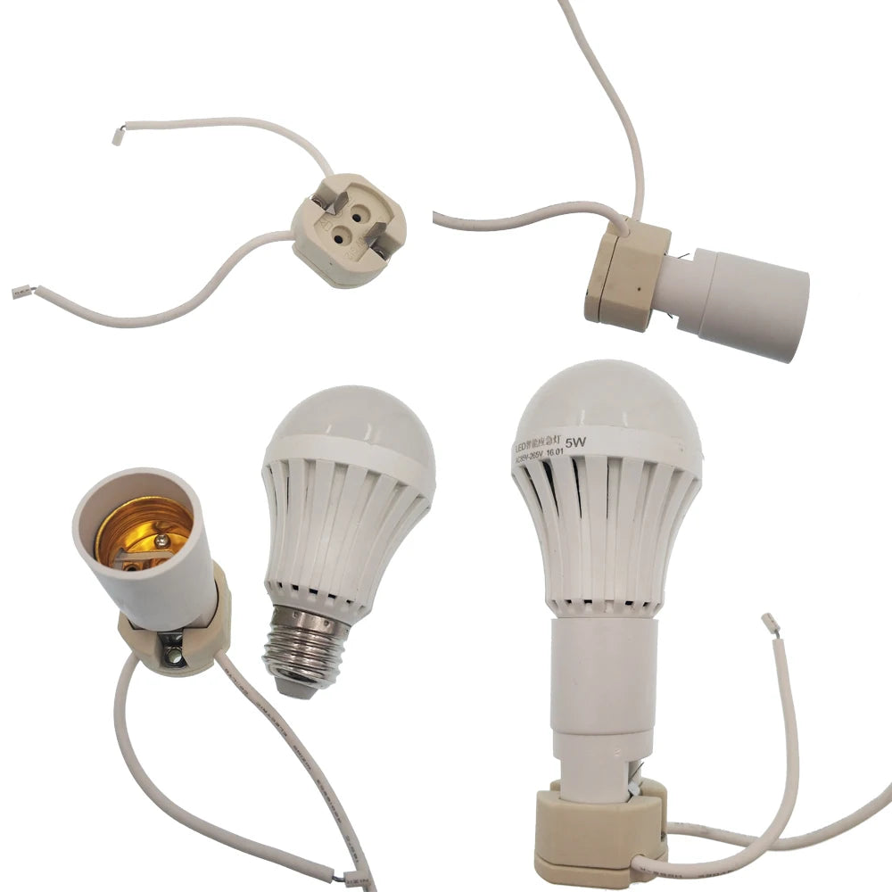 2pcs G12 To E26/E27 Light Socket Adapter 2Pin PAR30 CDM-T HCI-T Metal Halide LED Halogen Lamp Base Holder Converter CE ROhs