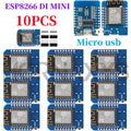 1-10PCS WeMos D1 Mini ESP8266 ESP-12F ESP12 Module WiFi Development Board TYPE-C Micro USB 3.3V Digital Pin For Arduino