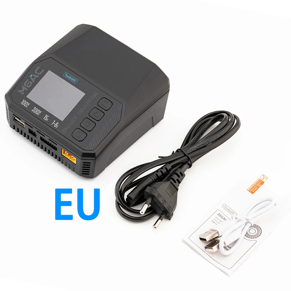 ToolkitRC M6AC Smart Lipo Battery Charger Discharger AC 120W DC300W MAX30A for 1-6S Battery FPV Model Spare Part LiHV LIFE LILON
