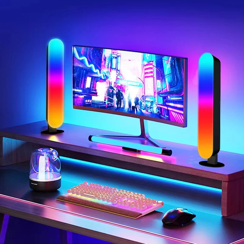 1pc Computer Desktop Decorative Light RGB Smart Light Bar Colorful Light USB with Remote Control Suitable for Bedroom Decoration