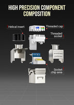 AMPCOM CAT7 RJ45 Keystone Jack, STP Shielded Tool Free Self-Locking CAT8 Cat6a Keystone Zinc Alloy RJ45 Module Coupler Adapter