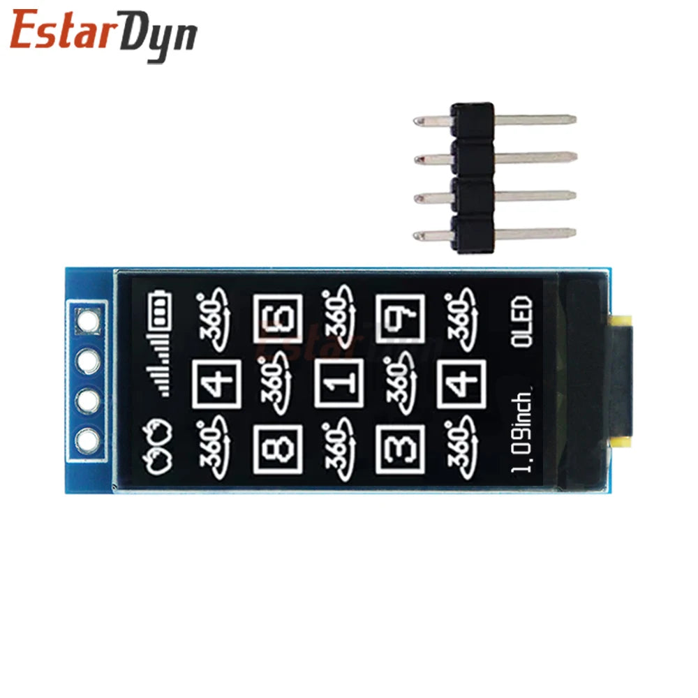 Estardyn 1.09 Inch SSD1312 White OLED Display 128x64, I2C 4Pin Module for Raspberry Pi Low Power