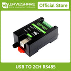 Waveshare USB TO 2CH RS485 Industrial Grade Isolated Converter, USB To RS485 Adapter,Wall-mount and Rail-Mount Support