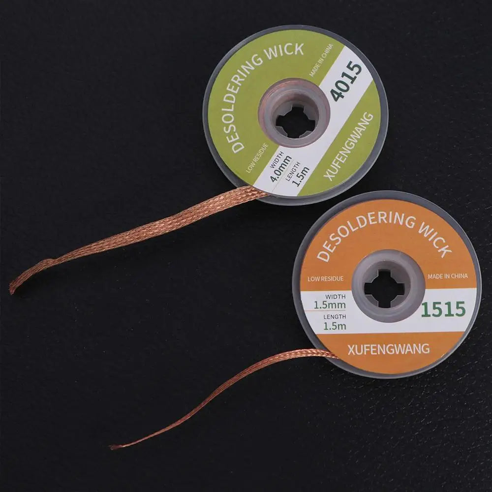 No Cleaning Wick Wire Desoldering Braid Welding Cable Lead Cord Tin Strip 0.8mm-4.0mm Tin Sucker Solder Remover Flux Repair Tool