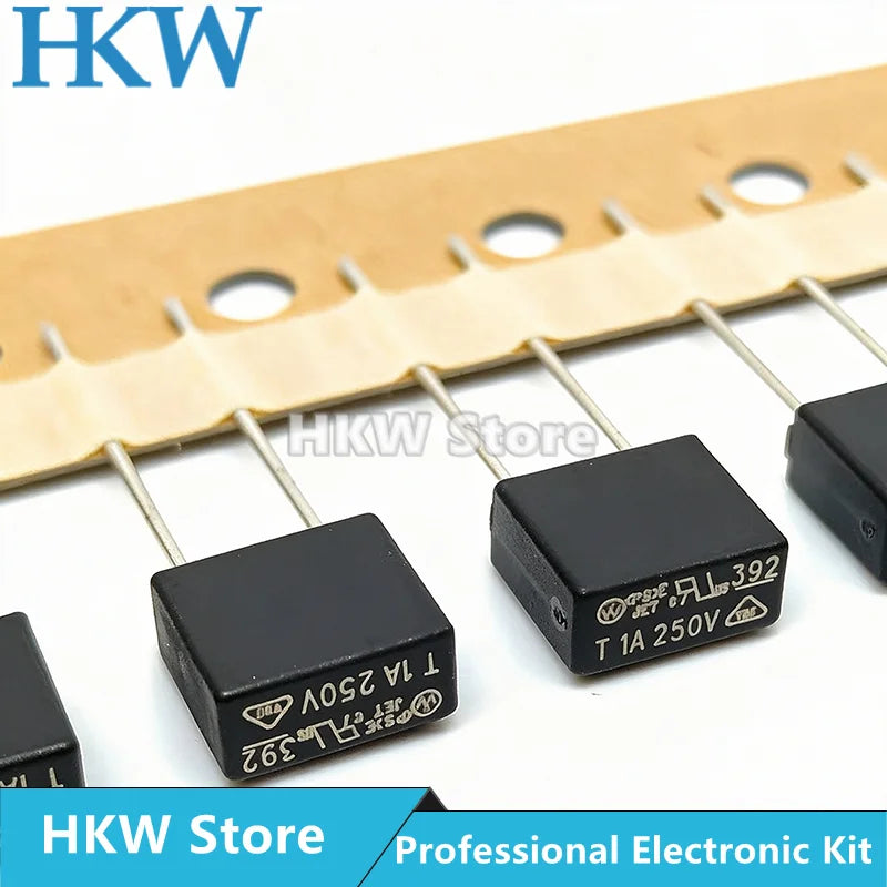 10pcs/lot 392 Series 250V TE5 Fuse Time-lag Fuses Square 500MA to 6.3A T500MA T1A T2A T3.15A T4A T5A T6.3A Time Delay Littelfuse