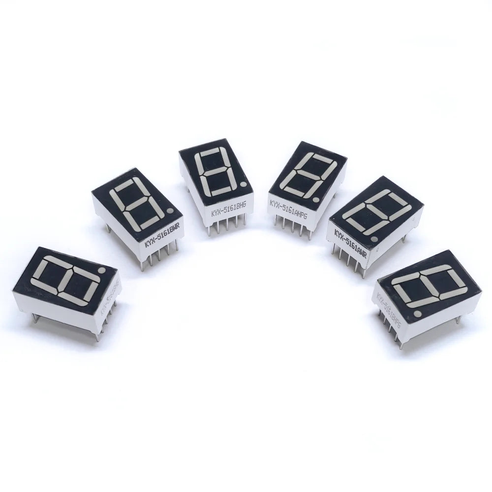 10PCS 0.56-inch 1-digit digital tube 12.6mmX19mm digital display screen "8" high 14.2mm 7-segment digital tube 5161series5611