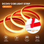 COB LED Strip 12V 24V IP68 Waterproof High Density 320LEDs/m Flexible COB LED Tape Neon Light White Red Green Blue Pink Yellow