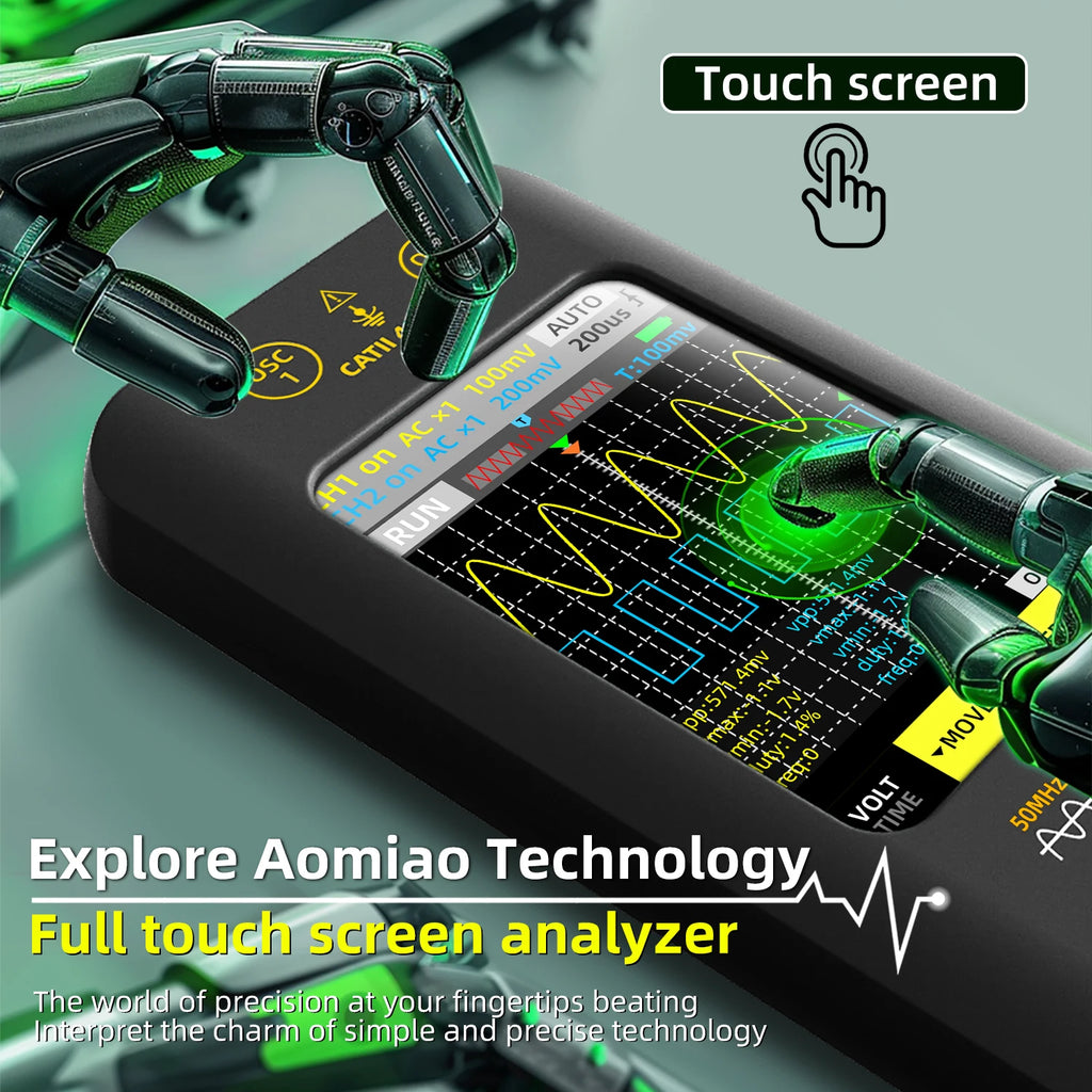 BSIDE New Touch Screen Digital Oscilloscope+Signal Generator Dual Channel 50MHz Automatic Osciloscópio Tools Graphic Tester