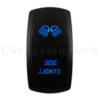 12V 20A Blue Led Car Boat Laser Rocker Switch ON OFF, (ON) OFF, ON OFF ON, (ON) OFF ON, (ON) OFF (ON) Waterproof