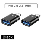 1/2PC Type C To USB 3.0 OTG Adapter USB C Male To USB Female Converter For Laptop Macbook Samsung Xiaomi USB C OTG Connector
