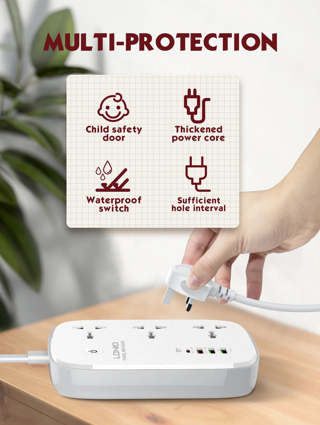 LDNIO Smart Plug Power Strip Tuya Wifi Remote Control Timer Socket Line Filter Smart Home Switch EU KR UK US Outlet USB Adaptor