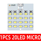 5730 smd 5V 430mA~470mA White Mirco Usb 5730 LED lighting panel USB mobile light Emergency light night light