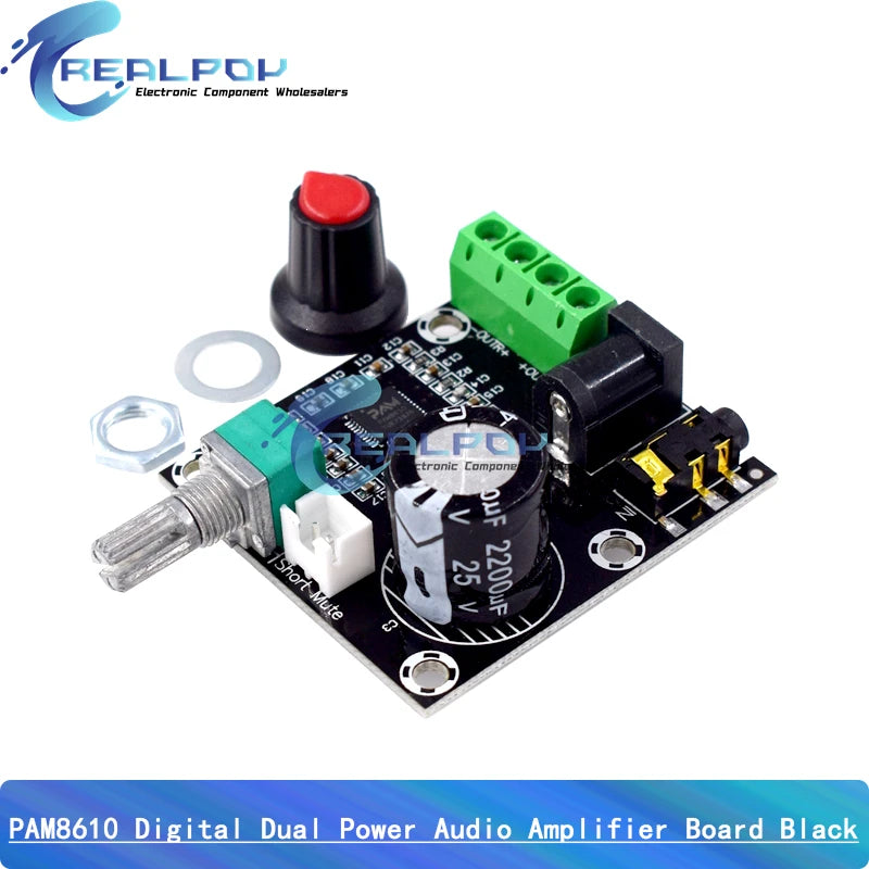 2 x 15W PAM8610 Class D Digital Dual Power Audio Amplifier Board 12V