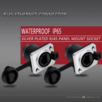 4Sets RJ45 Waterproof Network Connector 8P8C RJ45 Male&Female Chassis Sockets Ethernet Connector Zinc Alloy Copper Pin