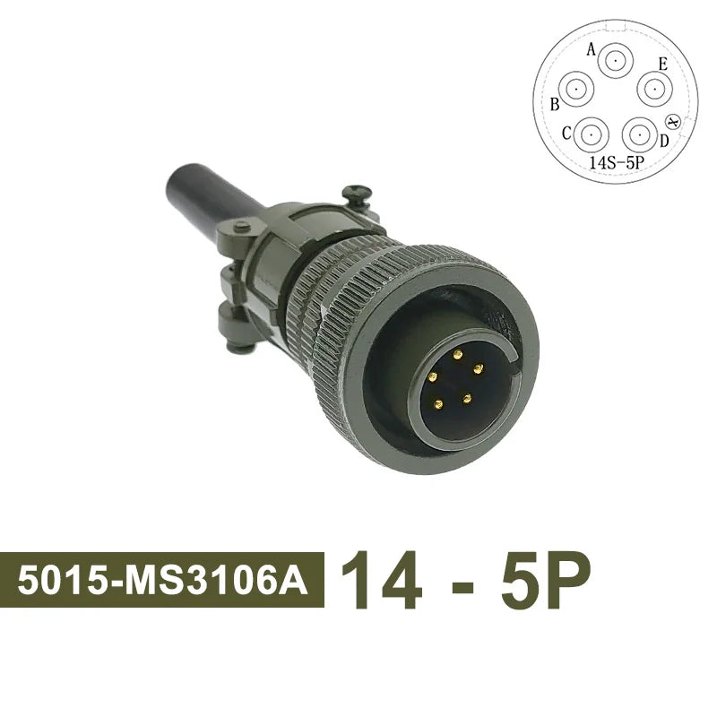 5015 MS3102A MS3106A MS3108A Circular Connectors 14S-2 14S-5 14S-6 MIL STD Plug&Socket MIL-C Military Specification Connector