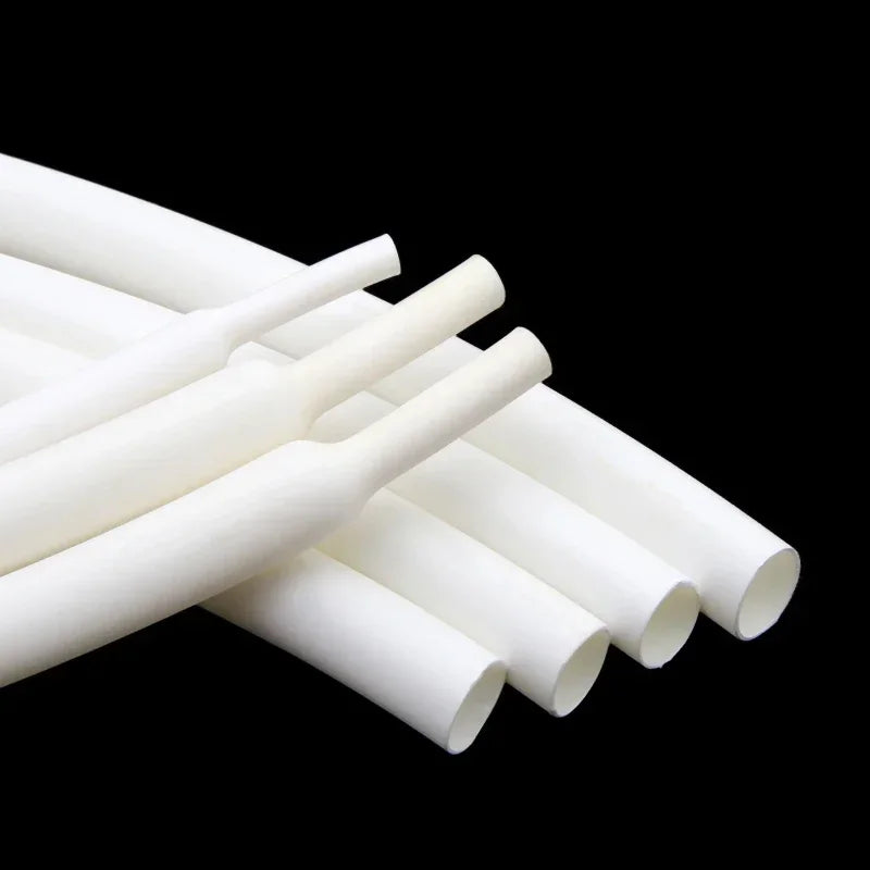1/3/5/10M 3:1 White Dia 1.6mm - 39mm Heat Shrink Tube Adhesive Lined Polyolefin Thermal Cable Insulated Waterproof Sleeve White