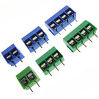 10/20/50Pcs/lot Pitch 5.0mm KF301-5.0-2P KF301-3P KF301-4P Straight Pin 2P 3P 4P Screw PCB Terminal Block Connector Blue Green