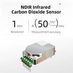 3 in 1 Air Quality Meter CO2 Temp Humidity Tester LCD Screen NDIR Sensor Carbon Dioxide Monoxide Detector with Voice Alarm