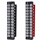 1pcs 25A 600V Dual Row Strip Electrical Screw Terminal Block Fence Screw Ribbon Wire Connector 3/4/5/6/8/10/12 Position