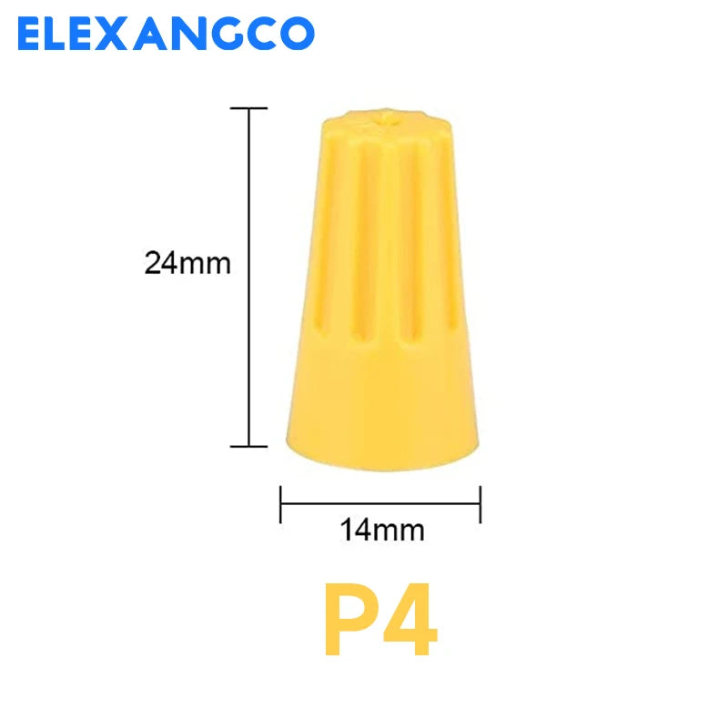 50/100Pcs P1 P2 P3 P4 P6 Colorful Electrical Wire Connectors Screw Terminals With Spring Insert Twist Nuts Caps Connection