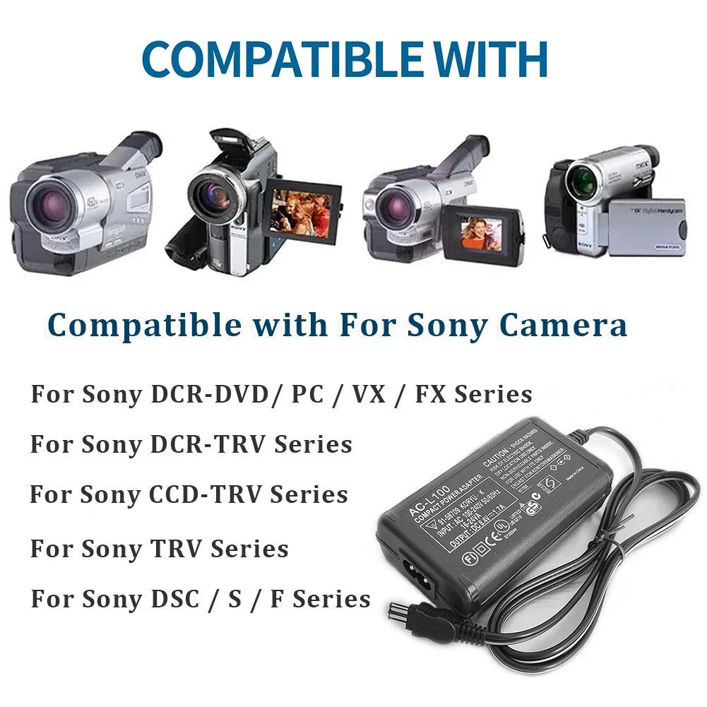 AC-L100C For Sony Camera AC-L10A L10B L15 L100C Power Adapter NX100 AX2000 MC2500 HXR-NX3 CCD-TRV228 TRV615 PC104 MVC-FD200