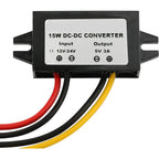 12V/24V to 5V 3A Power Adapter Converter DC-DC Step Down Module USB-A Female/Type C/dual USB/open Wire Connector Waterproof CE