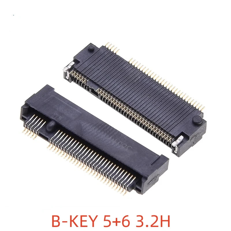 2PCS M.2 NGFF Connector 67Pin SSD Interface Socket H=3.2/4.2/4.8/6.7/8.5mm for Solid State Drive Adapter