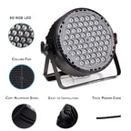 8PCS 60LED Par Light RGB Stage Light DMX512 Sound-Activated DJ Disco Light Wedding Festival Bar Atmosphere Light Audience Light