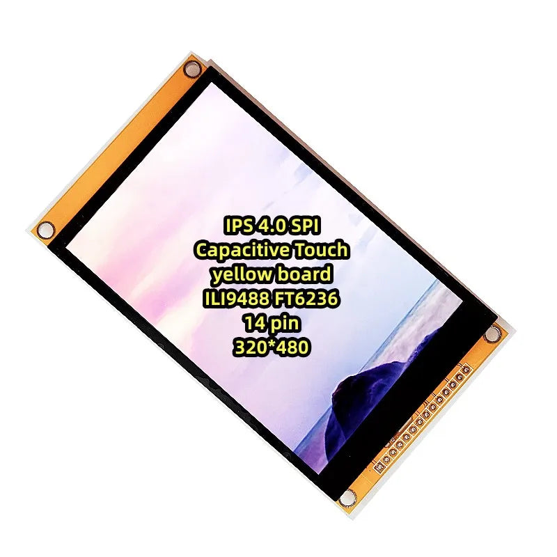 New IPS 4.0 Inch SPI Capacitive Touch Yellow Board Module ILI9488 FT6236 Esp32 14 Pin Electronic 320*480