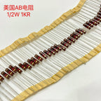 10-500PCS Brand new original American AB resistors 1/2W, 0.5W, 10R, 12R, 51R, 100R, 120, 150, 180, 200, 220, 330R, 560R, 680R