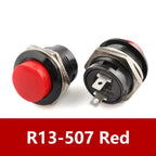 5/20Pcs Round-shape Push Button Switch ON OFF 2Pin ON-OFF R13-507 16mm Momentary Electric Power Switch R13 507 Switches