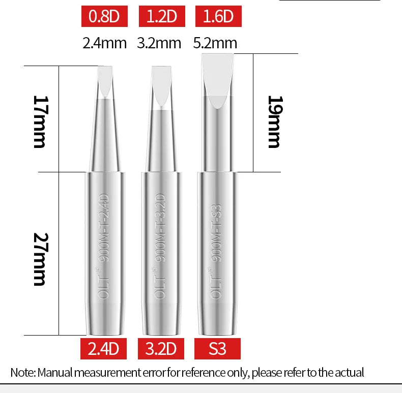 900M Soldering Iron Tip Compatibility 936 937 907 Soldering Station 900M-T-I/S4/K/S3/B/2.4D/3C/3.2D DIY Soldering Iron Tools