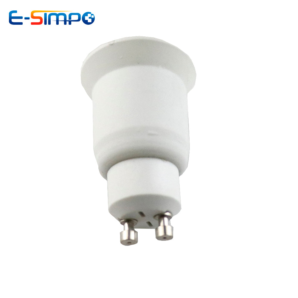 2pcs Gu10 To E27 E26 Led Lamp Base Adapter CE Rohs PBT 2Prong Halogen CFL LED Spotlight To Screw Light Socket Converter Extender
