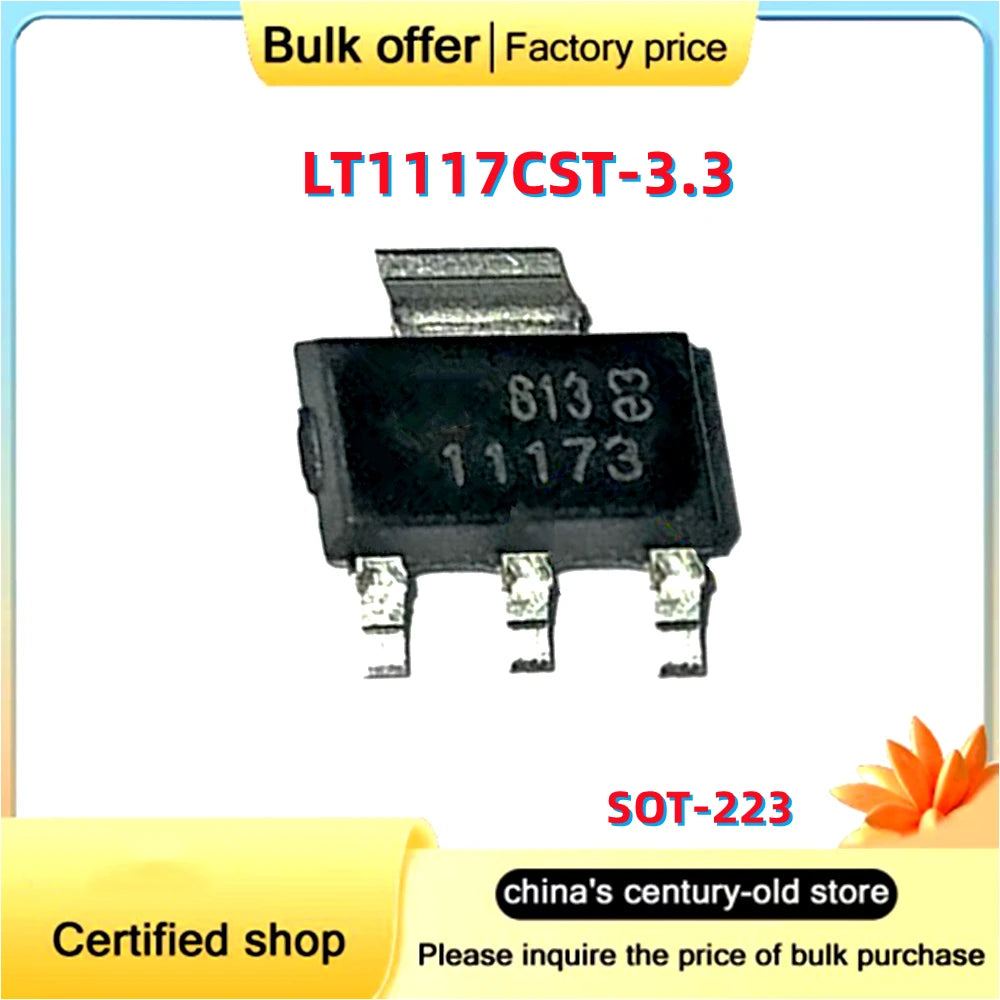 5PCS/Lot Brand new original  LT1117CST-3.3 LT1117CS LT1117IST-3.3 SOT223 Output 3.3V LDO voltage regulator chip
