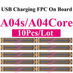 10Pcs Charging FPC Connector On Board For Samsung Galaxy A04s A14 A24 A34 A54 A05s A15 A25 A33 A35 Mainboard Flex Cable Plug