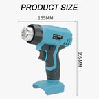 Portable Heat Gun Cordless Electric Heat Gun with 4 Nozzle For Makita/Dewal/Milwaukee/Bosch/Black Decke 18V 20V Li-ion Battery