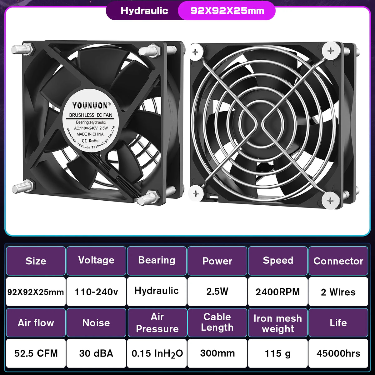 1PCS EC Brushless Fan 6025/8025/9225/12025/12038/12032 AC 110V 115V 120V 220V 240V Cooling Cooler Fan AC Axial Fan