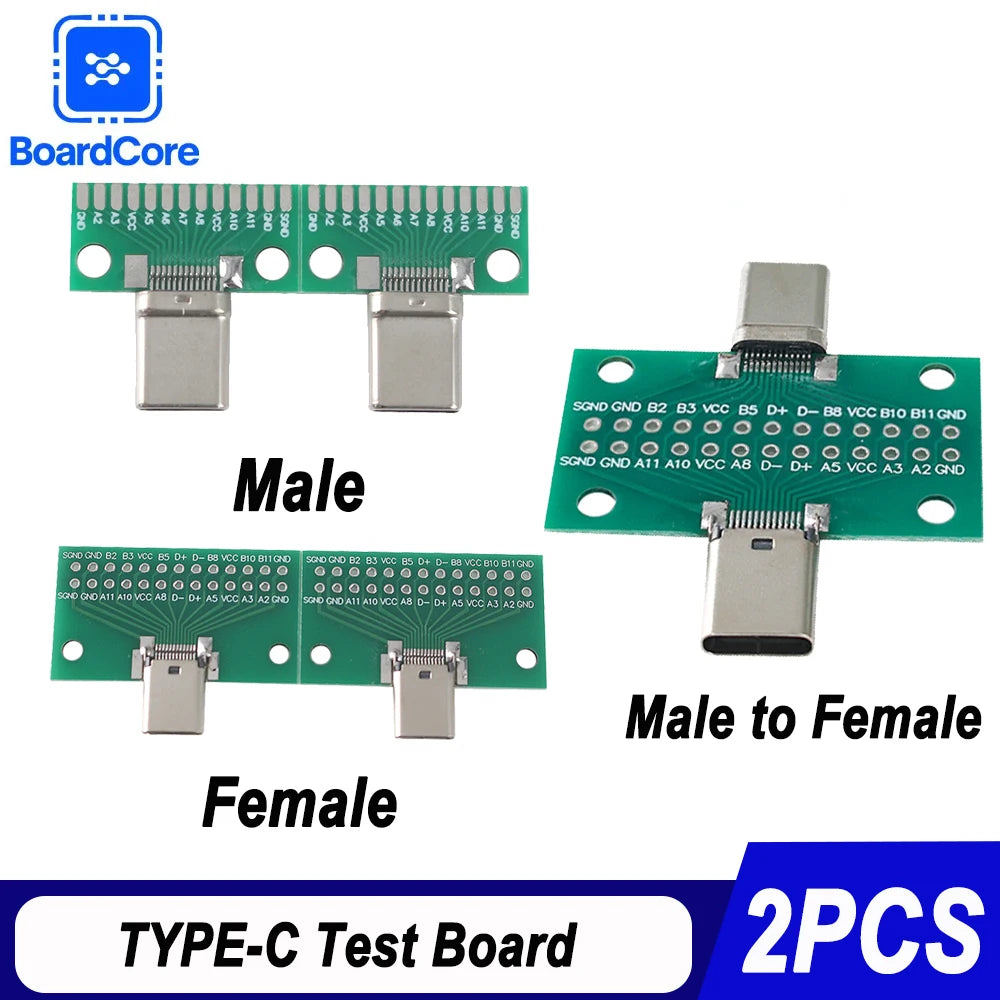 Type-C Test Board USB 3.1 Connector Module PCB Board Male /Female / Male to Female Head Convertor USB3.1 Transfer Adapter Plate