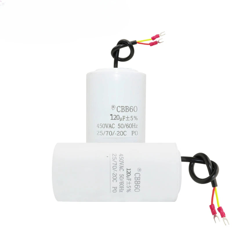 CBB60 start-up working capacitor 120UF 450V air pump air pressure car washing machine capacitor