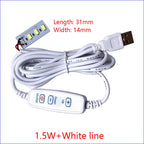 1PCS DC3V-5V Dimmable 5730 SMD LED Lamp 1W 2W 3W 4W 5W 10W LED Light Beads White Warm White With Light Adjust Switch.