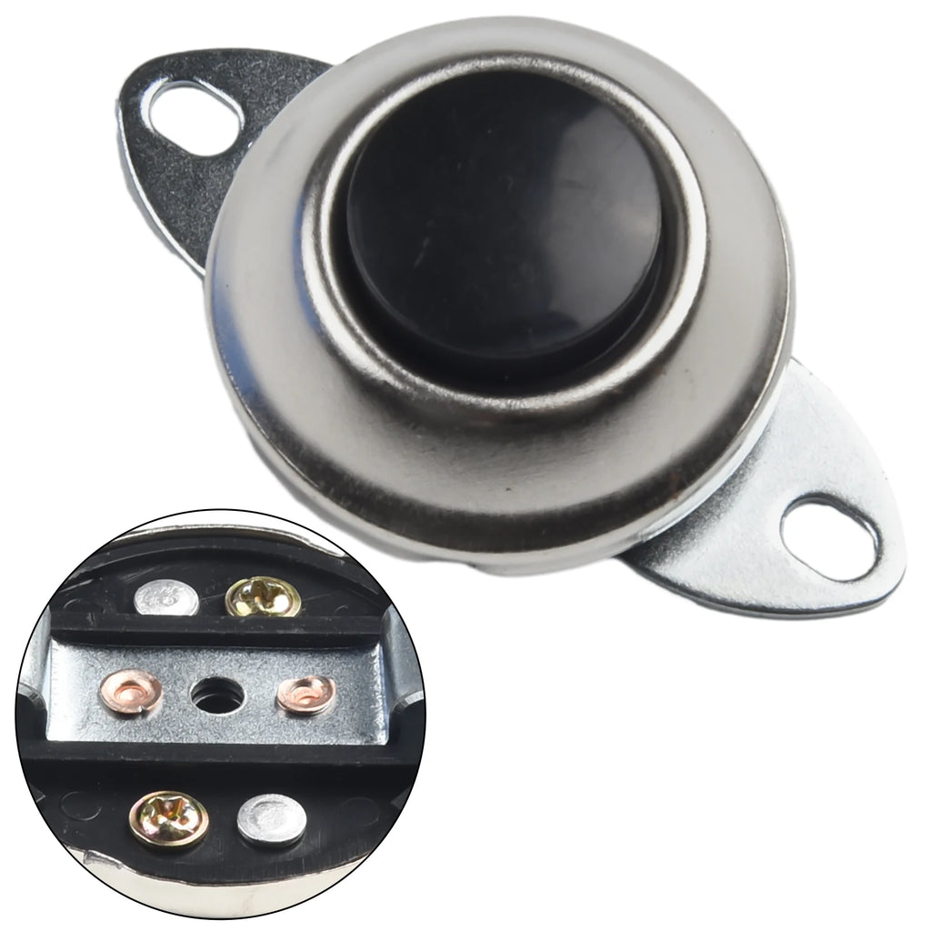 12V Switch Push Button Waterproof Metal Car Boat Track Horn Engine Start Starter 2 Holes 500v DC 100 MOhm Mi Universal