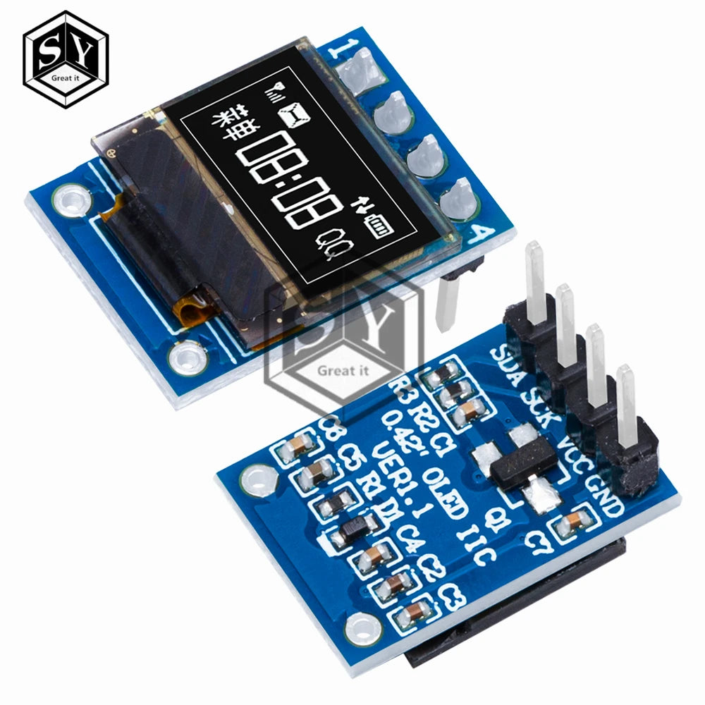 0.42" 0.42 Inch White OLED Display LCD Module 72X40 Serial Screen White Color I2C IIC/SPI Interface SSD1306 72*40 For Arduino