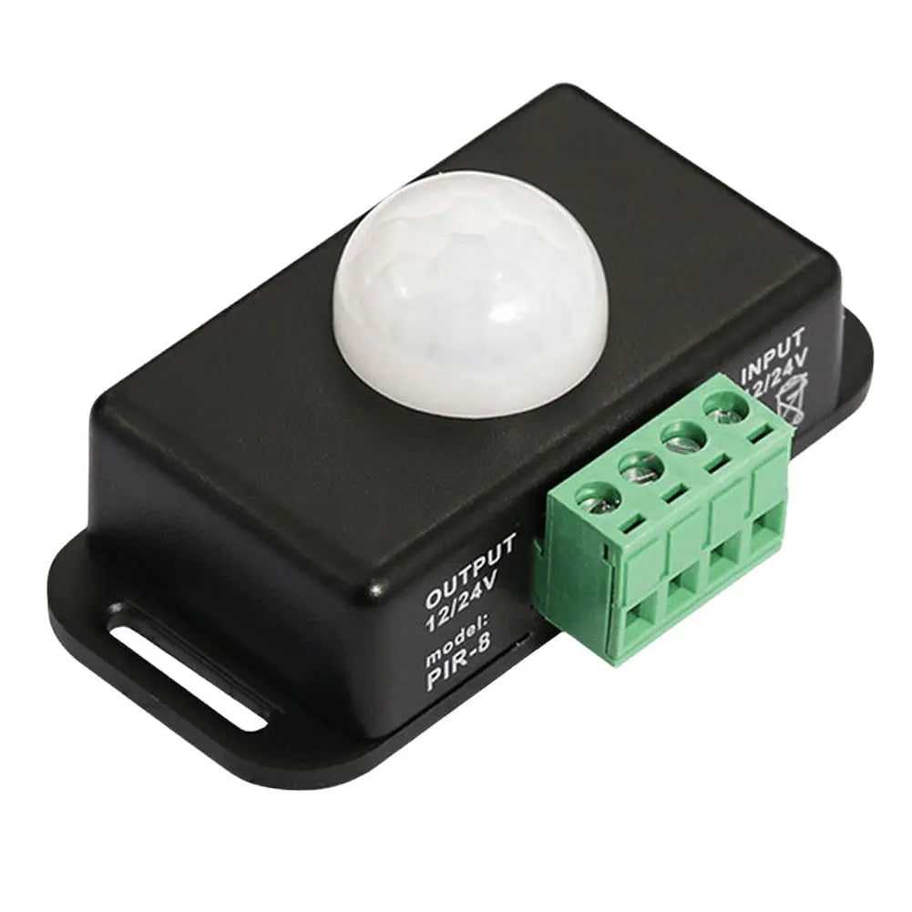 DC 12V 24V 6A PIR Motion Sensor Switch Automatic Adjust IR Infrared Detector Light Switch Module for LED Strip Light Lamp