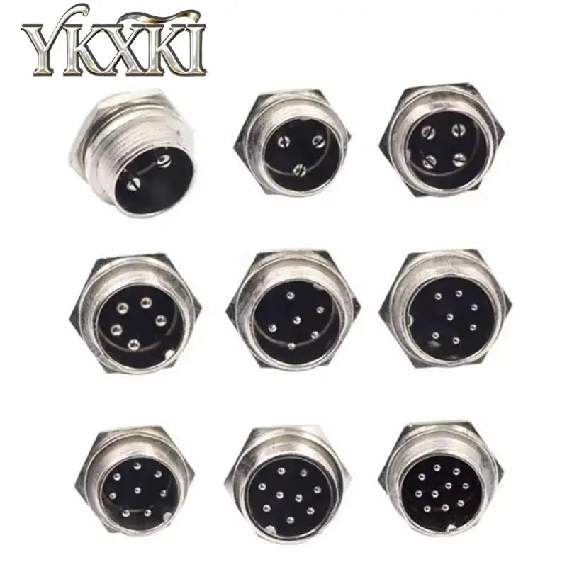 2-5PCS GX16 2P 3P 4P 5P 6P 7P 8P 9P 10Pin Male/Female Docking Aviator Aviation Plug Rear Nut Socket Connector