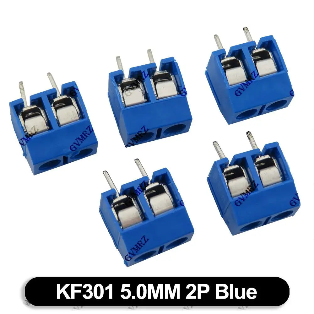10PCS Blue Black Green 5.0mm 2P 3P PCB Terminal Block Connector Pitch 5.0mm KF301 Straight PCB Terminal Blocks Connector