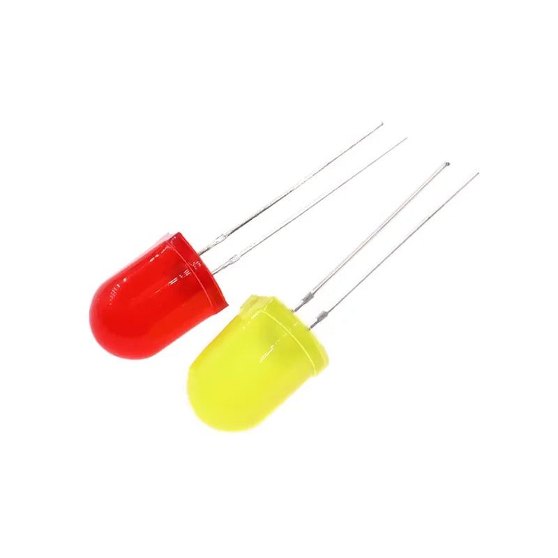 250PCS F10 10MM LED Lamp Bead Red Blue Green Yellow White RGB Flashing Slow Flash Diode Round Head Light